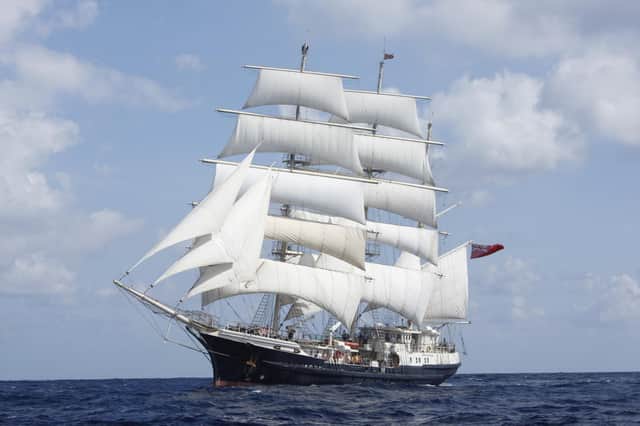 The Jubilee Sailing Trust has partnered with the Motivational Preparation College for Training to offer six students the chance to sail on its tall ship, SV Tenacious, pictured.