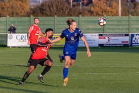 Baffins Milton Rovers top scorer Tom Vincent, right, is expected to return to training next month. Picture: Mike Cooter