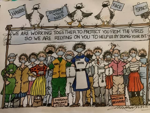 Michael North, a governor at Southern Health NHS, has drawn cartoons to pay tribute to frontline NHS workers