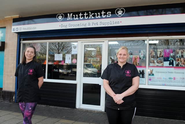 Owners of Muttkuts Dog Grooming and Pet Supplies (l-r) Ellie Howden and Caroline Saunders. Picture: Sarah Standing