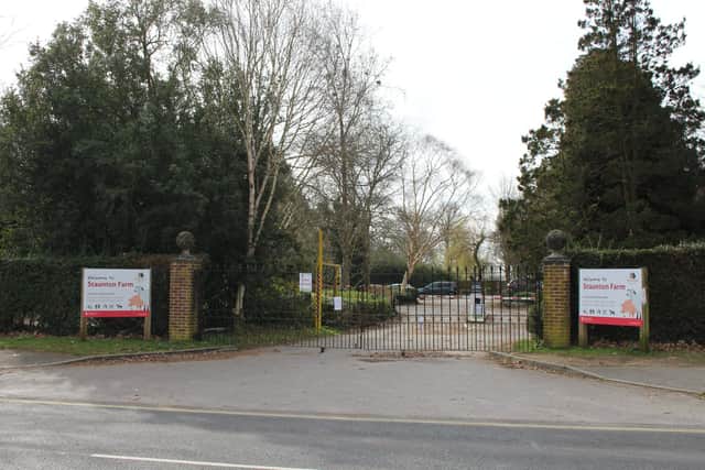The gates at the entrance to Staunton Farm car park. Picture: Emily Turner