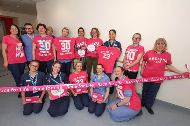 CRUK Dedicated  cancer care staff support Race for Life Portsmouth Picture: Stuart Martin/ Cancer Research