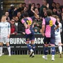 Joe Newton is shown an early red card at Dulwich. Picture by Dave Haines