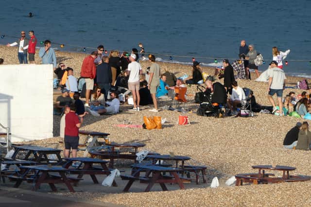 Residents reported signs asking for people to practice social distancing were being ignored.