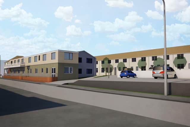 View of the entrance to the proposed development on Whitworth Road, Gosport by PWP Architects