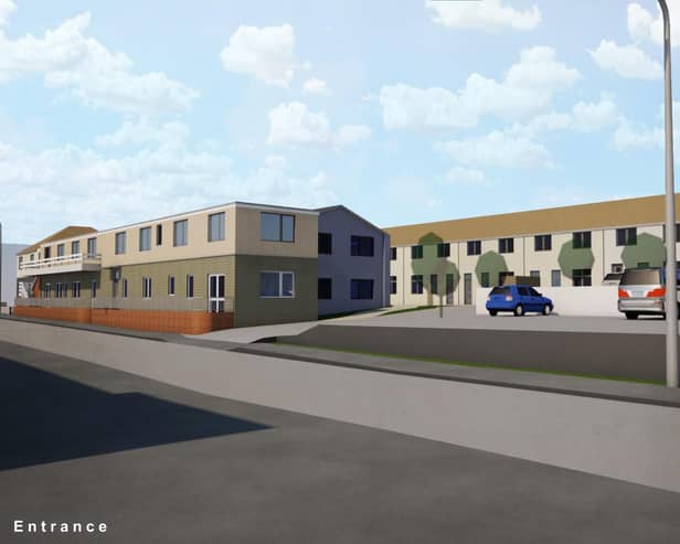 View of the entrance to the proposed development on Whitworth Road, Gosport by PWP Architects