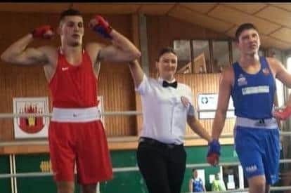Mateusz Bereznicki, left, is declared the winner of one of his fights.
