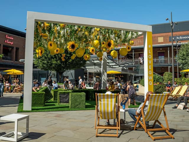 The new blossom display at Gunwharf Quays, Portsmouth. Picture: Umpf