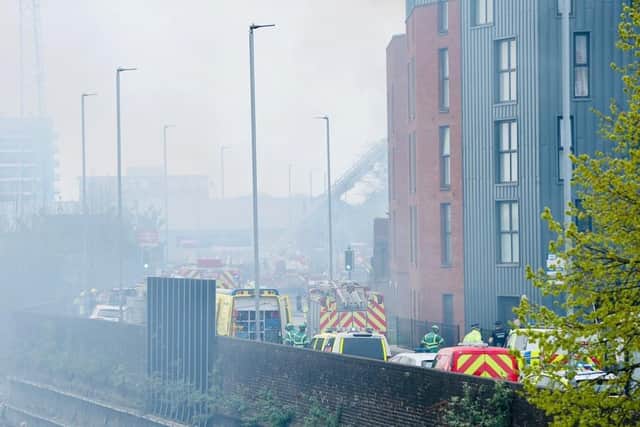 A fire has broken out in Goldsmith Avenue, Southsea, Portsmouth, on April 28. Picture: Chris Moorhouse