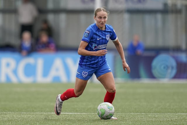 Huge cheer for her second-half challenge on Gregory. Loves a tackle and full of commitment, real whole-hearted player whose crunching challenges went down well with the Pompey fans.