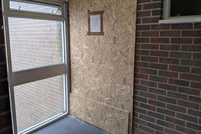 A closure order at 116 Rowan Road  in Havant, on August 27, 2021Picture: Emily Turner