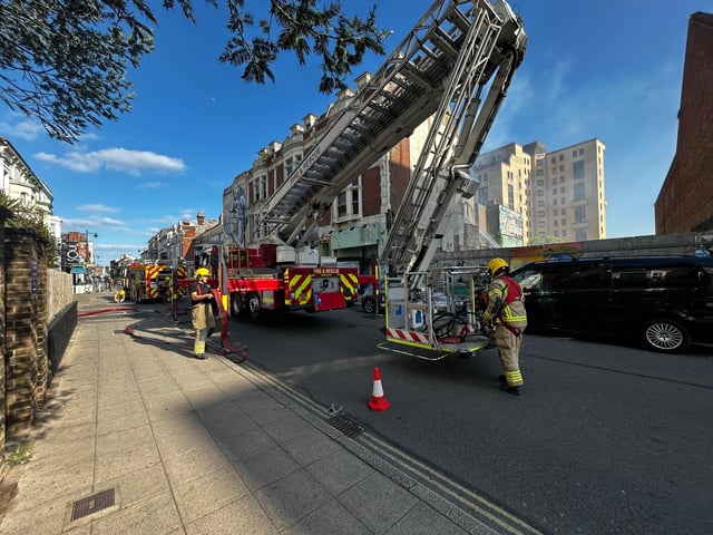 Fire at old Southsea casino this evening