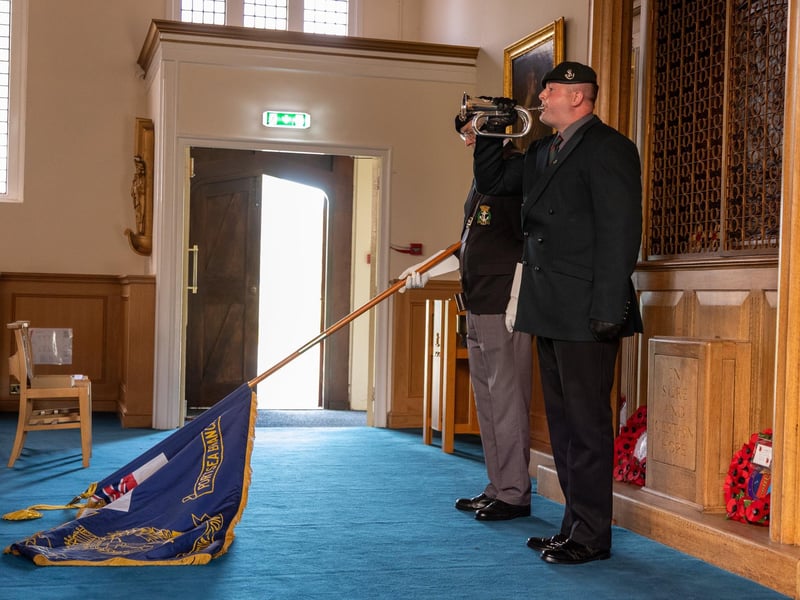 Pictured - Standard Bearer Graham Brown and Bugler Elliott Hayward
Photos by Alex Shute