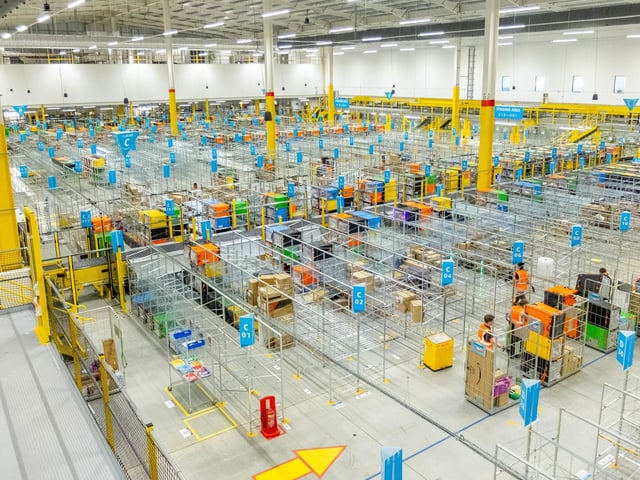 Inside Amazon's new delivery station in Havant - inside the warehouse