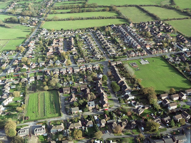 An aerial view of Waltham Chase in 1998.