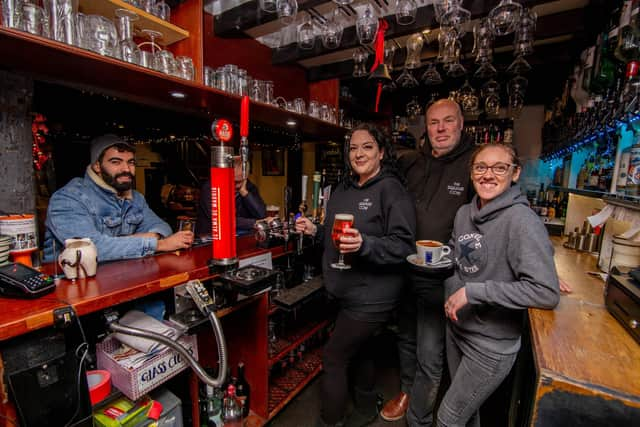 Owner Frank Dixie with assistant manager,Natasha Lipscombe and Kerry Neale, head chef at Square Cow on Wednesday 14th December 2022

Picture: Habibur Rahman