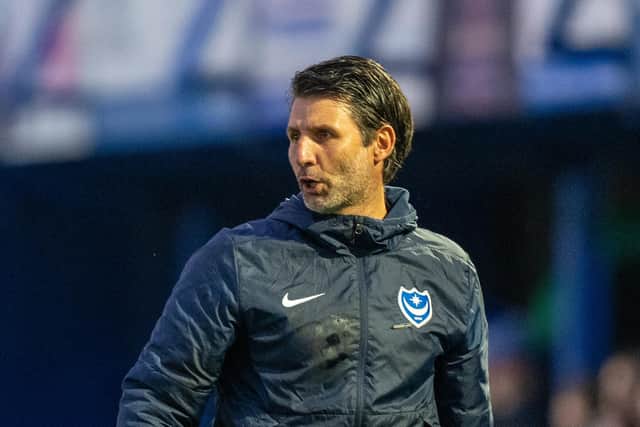 The outstanding fixtures are piling up for Pompey boss Danny Cowley, with three League One matches to be arranged. Picture: Stephen Flynn/ProSportsImages