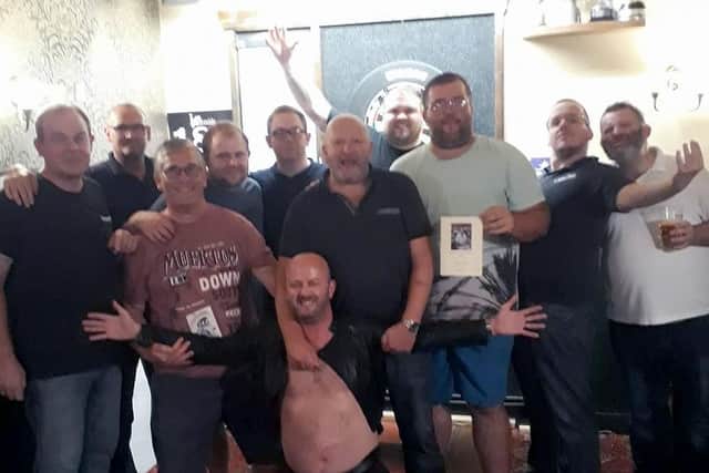 Admiral Drake (from left) Barry Stevens, Gareth Evans, Dennis Smith, Sam Head, Jim Brooker, Mike Symes (kneeling), Gary Collis, Adam Lipscombe, Danny Smith, Dan Stapley and Phil Harty