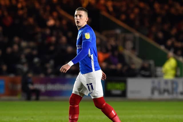 Ronan Curtis is one of five players recalled to Pompey's side at Cheltenham this afternoon. Picture: Graham Hunt/ProSportsImages