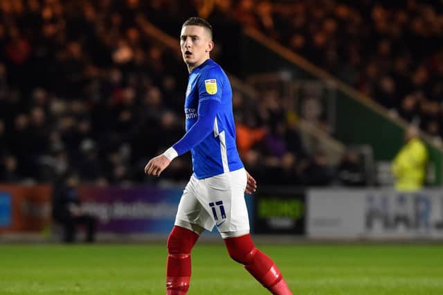 Ronan Curtis is one of five players recalled to Pompey's side at Cheltenham this afternoon. Picture: Graham Hunt/ProSportsImages