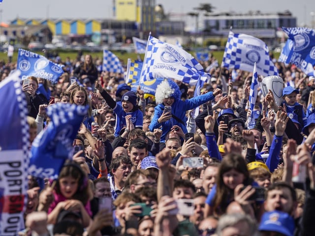 During the Portsmouth FC and Portsmouth Women Champions on the Common, celebrating Pompey’s double title triumph Images ©Jason Brown +44 7545 760582