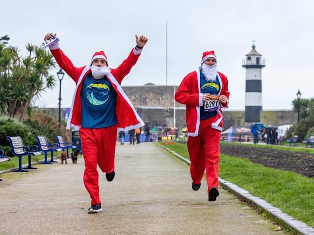The Santa Fun Run at Southsea Castle