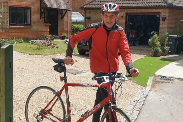 Peter Wallbank, 71 from Cowplain, has been restoring old bikes and selling them to raise money for Prostate Cancer UK, following his own recovery from the illness. Picture by Harrison Read