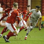 Reeco Hackett-Fairchild's only Pompey outing so far has come at Walsall in the Leasing.com Trophy in January. Picture: Paul Thompson/ProSportsImages