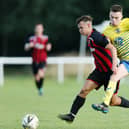 Kian Hampshire, right, struck in Locks Heath's thumping 6-1 win at Winchester Castle. Picture: Chris Moorhouse (jpns 030821-21)