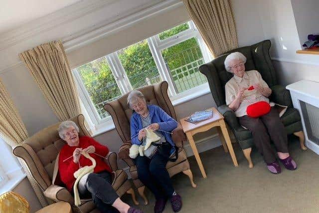 Residents Mo, Barbara, and Doris.