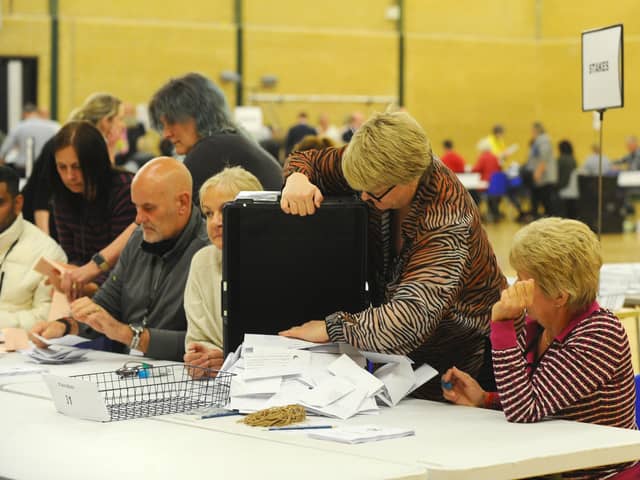 The Havant election count at Havant Leisure Centre.
Picture: Sarah Standing (040523-7690)