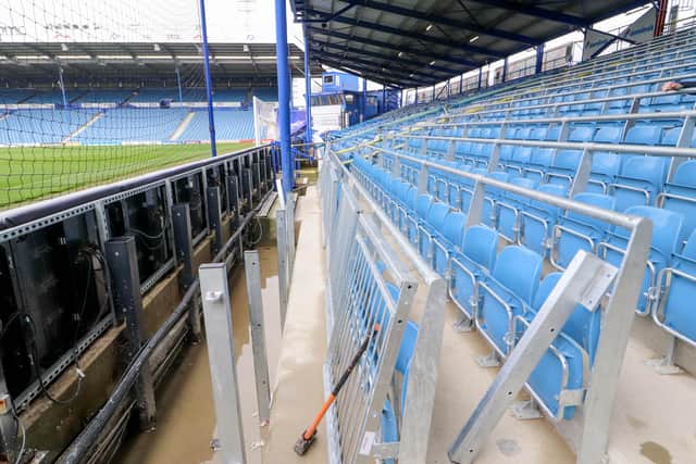 Safe standing is being installed into the Milton End, although, in the immediate future, it will solely be used as seating. Picture: Habibur Rahman
