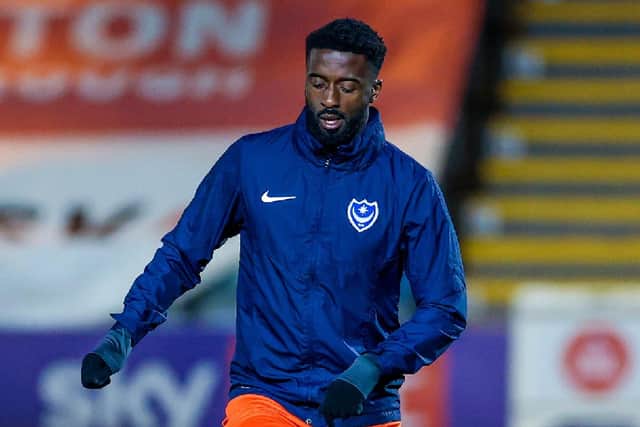 Jordy Hiwula warms-up at Peterborough. Picture: Nigel Keene