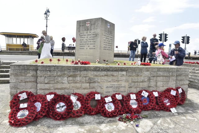 The annual D-Day memorial service took place at the D Day Stone near Canoe Lake, Southsea, on Thursday, June 6, 2024, to commemorate 80 years. Picture: Sarah Standing (060624-4063)