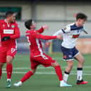 Hawks in action against Hungerford Town in the National League South earlier this month. One National League North chairman is saying all clubs have a 'moral obligation' to finish the 2020/21 season. Picture: Chris Moorhouse