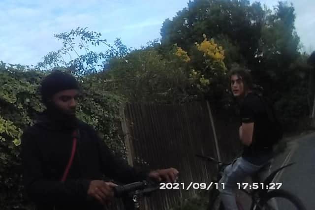 Two of the men police want to speak to in connection with the robbery in Fareham.