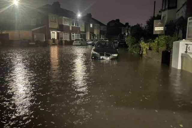 Residents of Salisbury Road in Cosham are calling for urgent action after flooding has hit their street. Picture: Lucy Heard