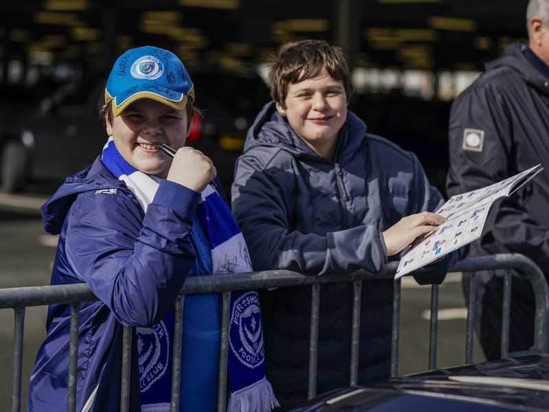 Waiting for autographs before kick-off