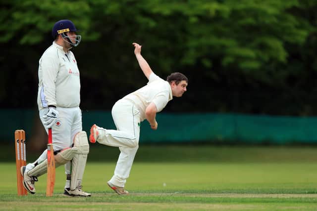 Daniel Frostick (Bedhampton 2nds) bowling against Waterlooville 3rds
Picture: Chris Moorhouse
