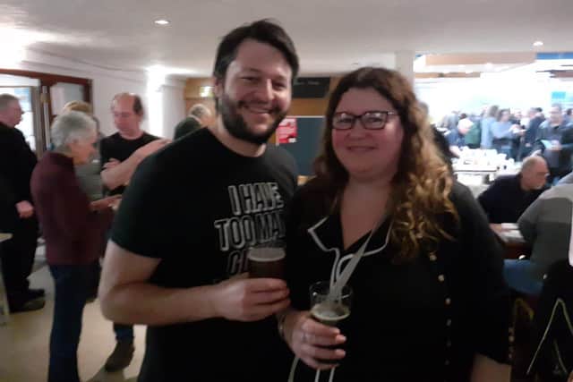 Kevin May and Gemma Pennicott, both 35, enjoyed their first taste of the beer festival.