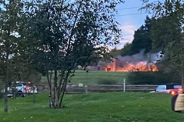 Damage at Newlands Walk play area in Waterlooville. Picture: Finley Bradley