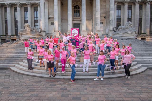 Spinnaker Chorus rehearse on the steps of Portsmouth Guildhall on 21st July 2021Picture: Habibur Rahman
