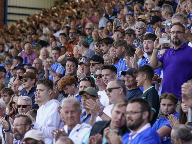 Pompey's Championship game against Luton at Fratton Park was their first in more than 12 years.