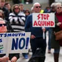 Protestors said the Aquind proposal would be 'catastrophic' to the city. Picture: Chris Moorhouse (jpns 220423-023)
