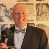 Mark Pembleton after being given the Lifetime Achievement Award at The News Business Excellence Awards Picture: Alex Shute
