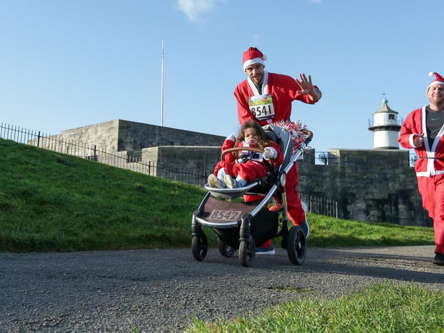There was a fantastic atmosphere at the event as the festive runners took on the picturesque course. Picture: Chris  Moorhouse (221224-87)