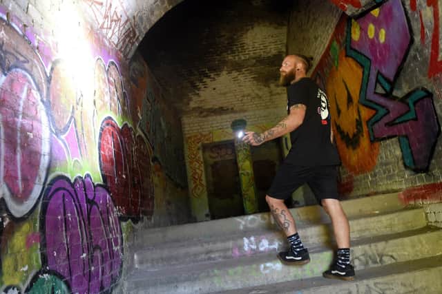 Colin Smith (37) from Southsea, otherwise known as The Bearded Explorer, is now a full time urban explorer.Picture: Sarah Standing (260822-2197)