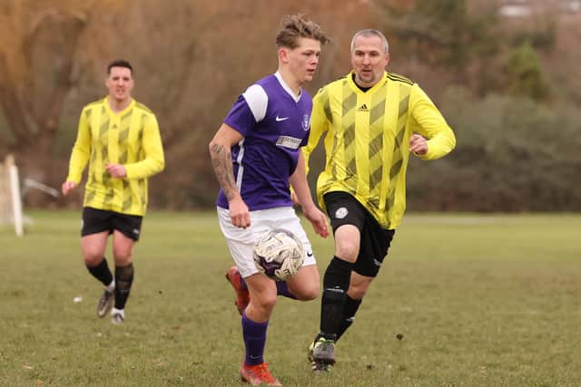 Fort Cumberland (purple/white) v Freehouse B. Picture by Kevin Shipp