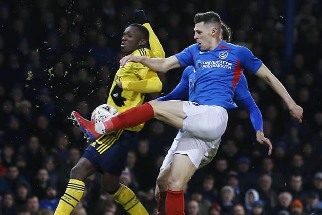 James Bolton played in central defence against Arsenal. Picture: Joe Pepler