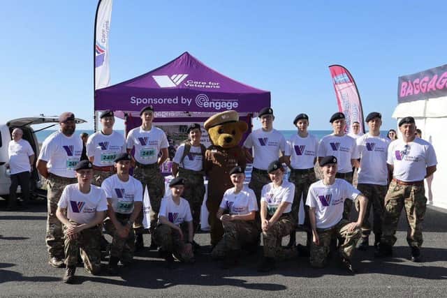 City of Portsmouth College students and staff at the Worthing 10k in aid of Care for Veterans